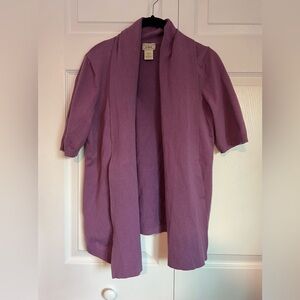 Women's L.L. Bean Short Sleeved Open Cardigan